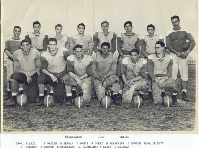 1953 Football Team, undefeated